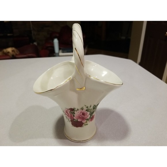 1970s Formalities Ceramic Basket Vase by Baum Bros - Picture 1 of 6